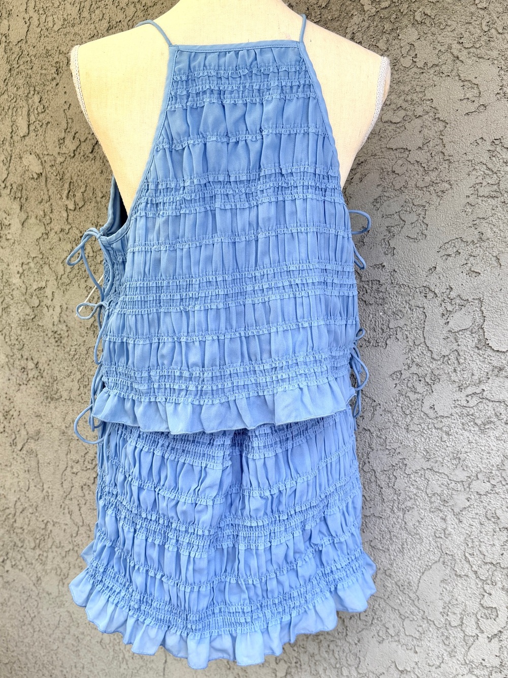 Abercrombie & Fitch Set Ruched Ruffled Halter & Mini Skort Size Large - Picture 4 of 13